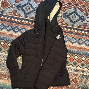 Hollister Black Puffer Jacket with Hood